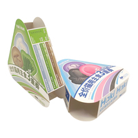 Emballages alimentaires en carton en forme de triangle de couleur personnalisée, vente en gros, matériaux recyclés écologiques, pour friandises pour animaux de compagnie, collations, cadeaux