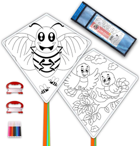 <span class=keywords><strong>Bonne</strong></span> qualité bricolage volant blanc enfants cerfs-volants jouet duotone papier peinture <span class=keywords><strong>dessin</strong></span> logo triangle enseignement cerf-volant commercial - Product Image 3