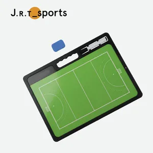 磁気コーチクリップボードサッカータクティカルポータブルレフリーストラテジーボードキット、ドライイレースマーカーペンフットボールタクティックボード付き