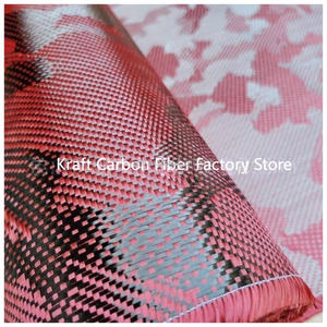 3K 240G DIY automobile moto modifié casque surface rouge camouflage motif <span class=keywords><strong>kevlar</strong></span> <span class=keywords><strong>fibre</strong></span> de <span class=keywords><strong>carbone</strong></span> mélangé tissu - Product Image 5
