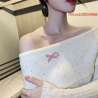 Strass émail sensibilisation au cancer du sein ruban rose broches sac à dos costume chapeau vêtements cravate écharpe bouton Badge épinglette broche