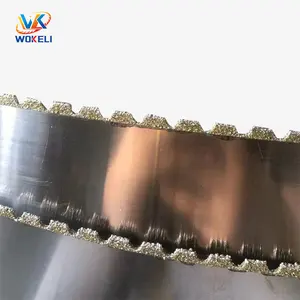 Individuelle 1400 × 10 × 0,45 Sägemühlklingen galvanisierte Beschichtung Diamantband-Sägemahl zum Schneiden von Steinen