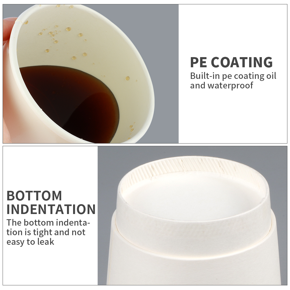 PE coated cup paper heat insulation 16oz coffee hot drink cup