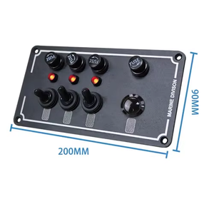 Kit de panneau d'interrupteurs à bascule étanche DC 12V 3-en-1 avec fusible 10A, interrupteur marche/arrêt SPST, panneau multi-interrupteurs pour voiture, camping-car, <span class=keywords><strong>bateau</strong></span> - Product Image 2
