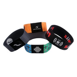RFID NFC Individuelles Logo Vollfarbdruck Party Sport Basketball Festival Polyester Armband Gewebtes Elastisches RFID-Armband - Product Image 4