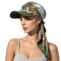 Casquette de baseball en satin imprimé pour femme, foulard Paisley, chapeau pare-soleil, accessoire de mode pour voyage en extérieur