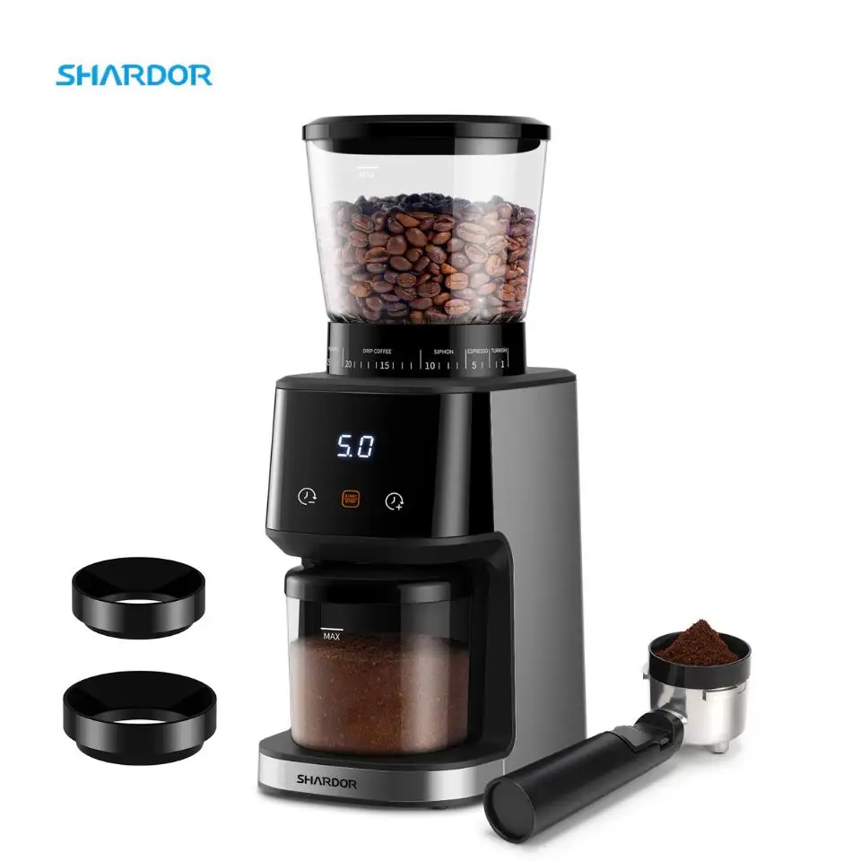 SHARDOR Home Use Conical Burr Coffee Bean Grinder Espresso Drip Burr Mill 31 Settings Electric Coffee Grinder