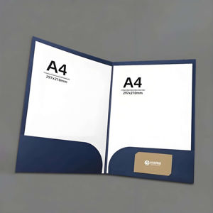 مجلدات ورق طباعة CMYK بجودة عالية بجيوب 2 مجلدات طباعة مخصصة وحامل بطاقات - Product Image 2