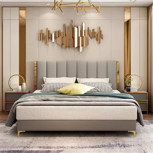 Set di Mobili per Camera da Letto di Lusso dal Design Moderno, <span class=keywords><strong>Completo</strong></span> di Testiera Illuminata in Legno, Disponibile in Versione Matrimoniale e King Size - Product Image 2