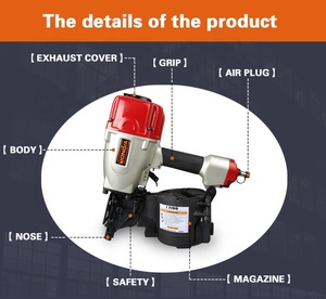 Cloueuse à bobine CN90 de qualité industrielle 50-90mm en alliage d'aluminium cloueuse à air pour palettes de travail du bois avec conception <span class=keywords><strong>Senco</strong></span> personnalisable OEM - Product Image 4