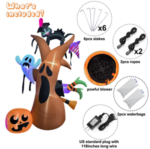 8ft Halloween Inflatable Cây Ma với đèn <span class=keywords><strong>LED</strong></span> cây chết trang trí ngoài trời cho ma quái sân hiển thị - Product Image 2