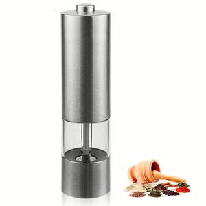 Utensilios de Cocina, Molinillo de Sal y Pimienta Eléctrico Automático con Núcleo de Cerámica Metálica, Ajustable y Portátil, Juego de Molinillos de Especias - Product Image 2