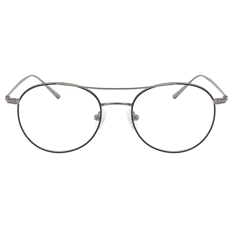 การออกแบบใหม่ที่มีคุณภาพสูงสแตนเลสย้อนยุครอบผู้ชายคลาสสิกคู่สะพานล่าสุดผู้ชายที่กำหนดเองกรอบแว่นตา