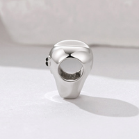 Charmant pendentif dent en forme de dessin animé plaqué argent, bijou unisexe, cadeau