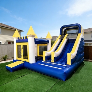 Castillo Inflable Comercial Personalizado al por Mayor, 6x6, para Exteriores, con Tobogán de Agua - Product Image 1