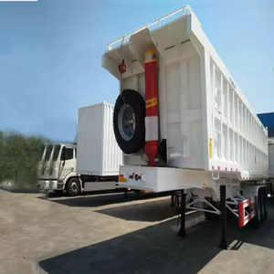 Remorque benne basculante arrière en U à 3, 4 ou 5 essieux, capacité 40, 60 ou 70 tonnes, pour camion semi-remorque, à vendre - Fournisseur d'usine - Product Image 5