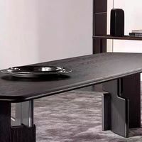 Nouvelle table à manger ovale en marbre naturel unique - Style moderne, simple et haut de gamme pour villa