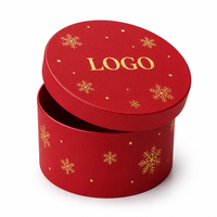 Boîte d'emballage cylindrique rouge et or personnalisée avec logo, vente en gros, pour les fêtes, les cadeaux, le marquage, les célébrations, prix d'usine