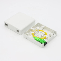 Caja de Terminación de Fibra Óptica para Red FTTH Eomkey EK0601-2C, 2 Puertos, Adaptador SC/LC, Compacta para Interiores