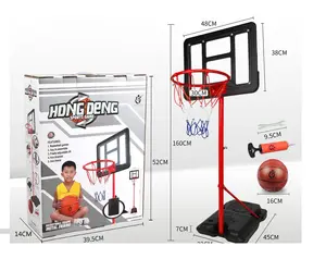 מכירה לוהטת נייד חיצוני כדורסל מערכת גובה מתכוונן סימולציה זכוכית צלחת כדורסל חישוק Stand לילדים