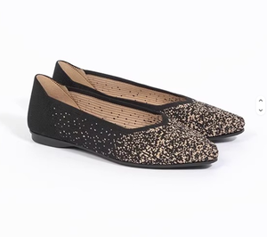 Chaussures plates pour femmes en cuir véritable souple, style princesse, à enfiler, sans colle, respirantes, légères, en maille ajourée tricotée épaisse - Product Image 4