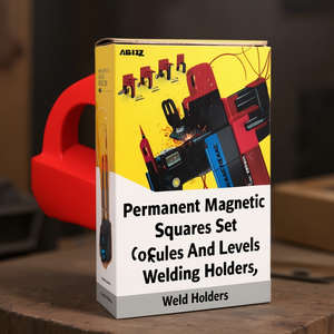 Ensemble d'équerres magnétiques permanents TTAKE, règles et niveaux pour supports de soudage avec pulvérisation électrostatique, fabriqué en Italie - Product Image 3