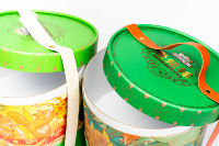 Boîte Cadeau Cylindrique de Luxe Personnalisée en Carton avec Poignée, Contenant en Carton pour Emballage Alimentaire Festif