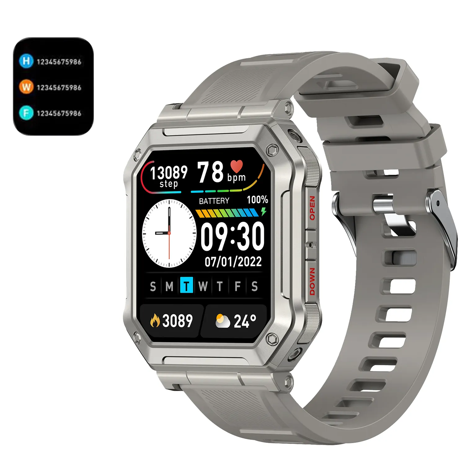 Dokunmatik ekran Bt çağrı akıllı saat Smartwatch cep telefonu konuşurken spor akıllı kol saati akıllı saat cep telefonu bağlayın