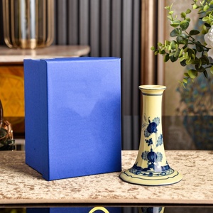 Hot Selling Ceramic Candlestick Holder Set Irregular Shape Floral <b>Print</b> Luxury Unique Birthday Home Decoration Heat Resistant - Product Image 1