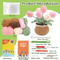 Buket Boneka Rajut dengan Bunga Awet, Perlengkapan Kerajinan DIY untuk Hadiah Ulang Tahun & Liburan
