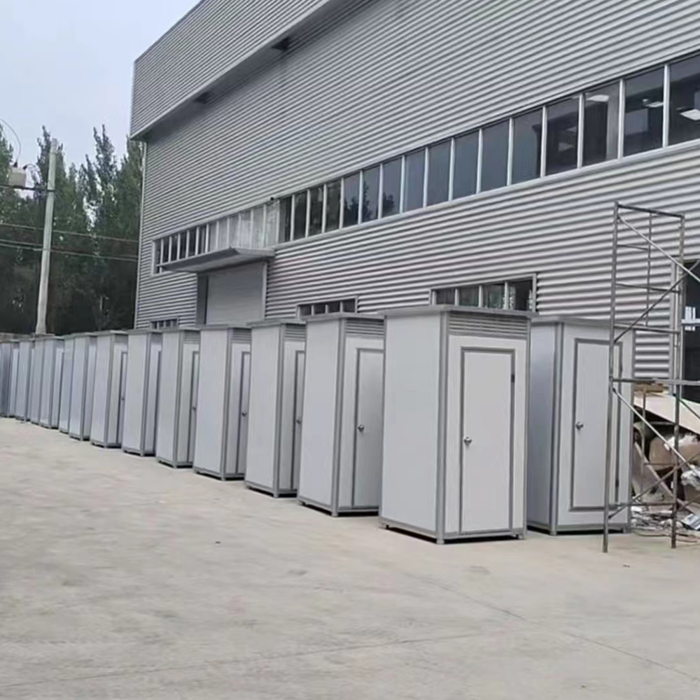 Modern Outdoor Public Camping Portable Toilet Graphic Design with Mobile Plastic Blue White Made of Sandwich Panel From China 6