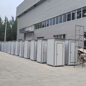 중국에서 샌드위치 패널로 만든 모바일 플라스틱 블루 화이트와 현대 야외 공공 캠핑 휴대용 화장실 그래픽 디자인 - Product Image 2