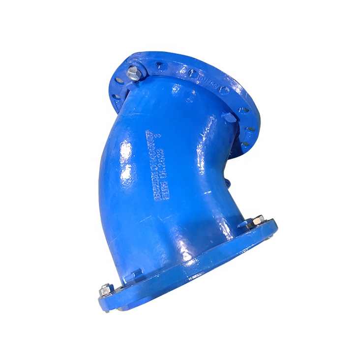 ISO2531 Ductile Cast Iron DI Double Loose Flanged 45 Degree Elbow DN400