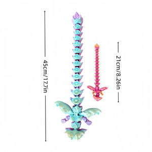 Figurines articulées imprimées en 3D Salamander Dragon Koshalon, accessoires décoratifs, artisanat, 21 cm - Product Image 2