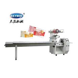 Fully Automatic Small Cake Biscuit Cookie Pillow Packing Machine Flow Biscuit Making Packing Machine Factory