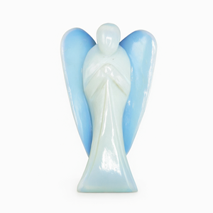 Figura de ángel de opalita - Sanación con cristales / Reiki / Chakra - 6.5 pulgadas y 480 g (1.06 lb) Decoración para el hogar - Product Image 2