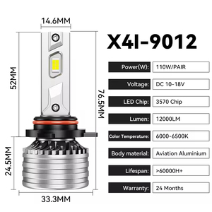 Bombilla LED para Faros Delanteros de Coche H11/H13 9005 H4 H7 110W 30000LM 6000-6500K Súper Brillante de Alta Potencia 12V Tipo Universal - Product Image 2