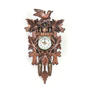 Reloj de Pared de Cuarzo Nórdico con Movimiento de Cuarzo, Hecho a Mano en Madera, Estilo Vintage, con Péndulo y Pájaro, Suministro Directo de Fábrica OEM ODM - Product Image 2