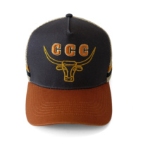 Casquette de camionneur en maille verte 5 panneaux pour adultes casquettes de baseball à logo brodé en 3D chapeaux de camionneur personnalisés