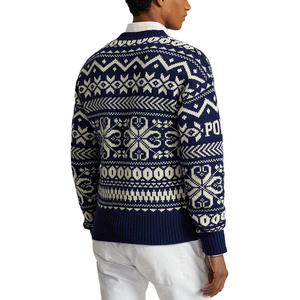 Suéteres de hombre OEM y ODM con logotipo personalizado, jersey de cuello redondo, Jersey de punto de manga larga, suéter de Navidad de alta calidad para hombre - Product Image 4