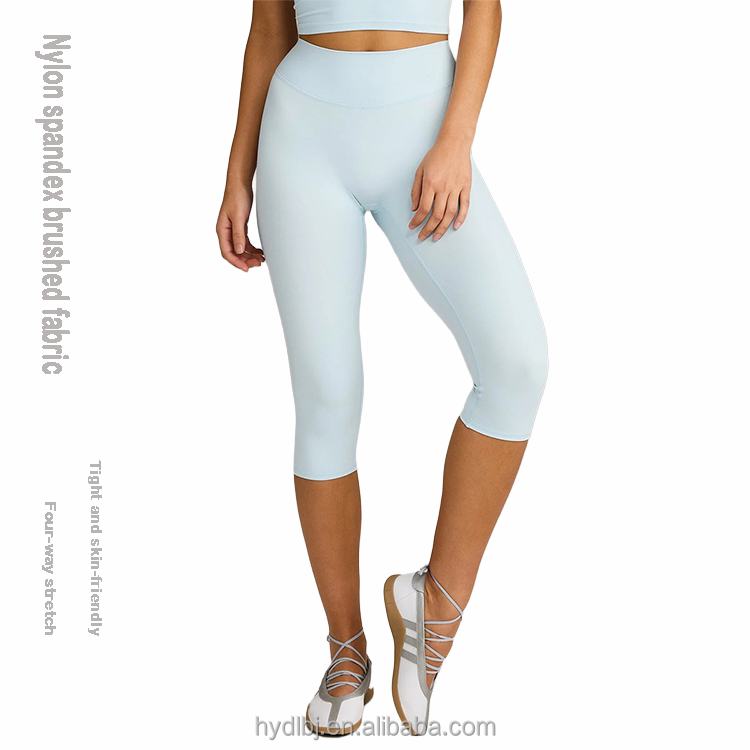 High-waisted Capri Pants, Tight-fitting, Body-shaping, Hip-lifting, Mid-length Yoga Pants, Sweat-wicking, Quick-drying