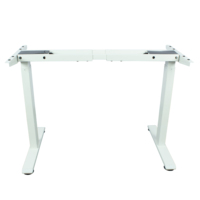 Cadre de bureau debout télescopique électrique à double moteur, réglable en hauteur sur 2 niveaux, en métal blanc moderne, pour bureau à domicile