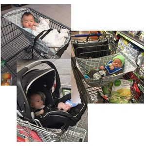 Trẻ em mua sắm giỏ hàng giường siêu thị mua sắm giỏ hàng võng có thể gập lại Giỏ mua hàng ghế Bìa Pad bé võng cho Giỏ mua hàng - Product Image 5