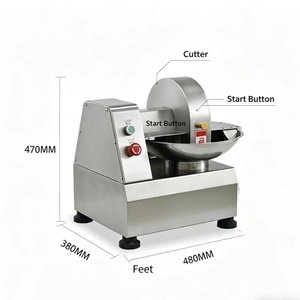 Hachoir à grande vitesse pour usage commercial, <span class=keywords><strong>coupe</strong></span>-légumes et viandes, machine de transformation alimentaire en acier inoxydable pour saucisses - Product Image 1