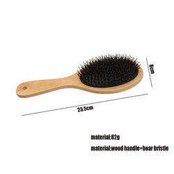 แปรงหวีผมไม้ธรรมชาติ หวา มู่หลาน โรงงานผลิตแปรงหวีผมไม้ ขายส่ง ไม่มีด้ามจับ หวีไม้จันทน์หนานชาง สำหรับร้านเสริมสวย สีแดง - Product Image 2