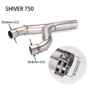 Échappement pour moto Silencieux d'échappement pour <span class=keywords><strong>Aprilia</strong></span> <span class=keywords><strong>SHIVER</strong></span> <span class=keywords><strong>750</strong></span> <span class=keywords><strong>GT</strong></span> SL750 Shiver750 2016-2021 Échappement Modifié Middle Link 51mm - Product Image 4