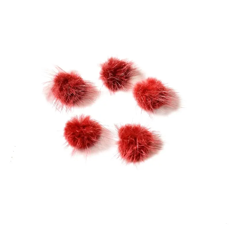 2404 large 3cm color Mink Hairball Plush Handmade diy phone case material Rabbit hair headflower clip