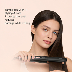KEMEI Km-3182 Plancha y Rizador <span class=keywords><strong>de</strong></span> Pelo 2 en 1 para Mujer, 55W, Cerámica PTC, 6 Temperaturas, Calentamiento Rápido, Anti-Quemaduras, Sin Daños, Herramienta <span class=keywords><strong>de</strong></span> Peinado - Product Image 4