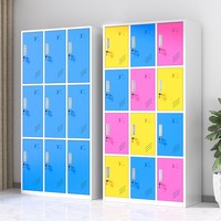 Casiers en fer colorés avec serrures électroniques à combinaison, étanches, homologués FM, 110V/115V, pour montage mural/sol, avec porte automatique