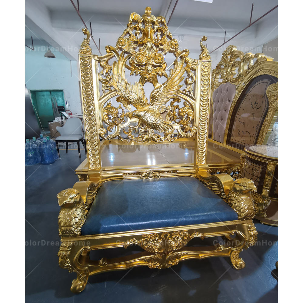 sedia del re del trono della regina barocca all'ingrosso per lobby